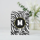 Zebra patroon briefkaart (Staand voorkant)