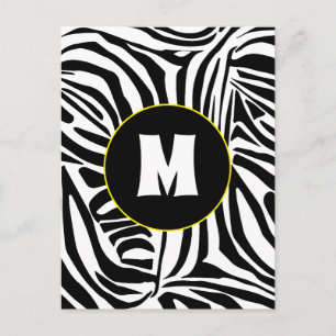 Zebra patroon briefkaart
