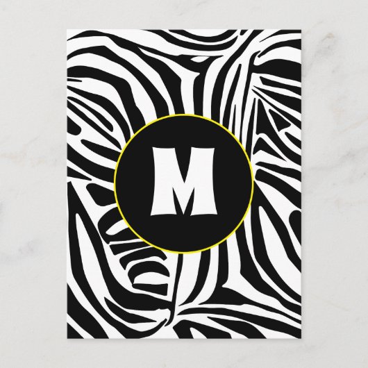 Zebra patroon briefkaart (Voorkant)