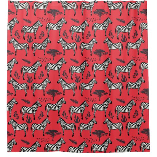 Zebra Patroon Douchegordijn (Voorkant)