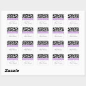 Zebra Patroon Gepersonaliseerde Vierkante Sticker (Vel)