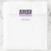 Zebra Patroon Gepersonaliseerde Vierkante Sticker (Tas)