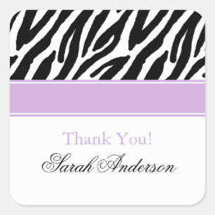Zebra Patroon Gepersonaliseerde Vierkante Sticker
