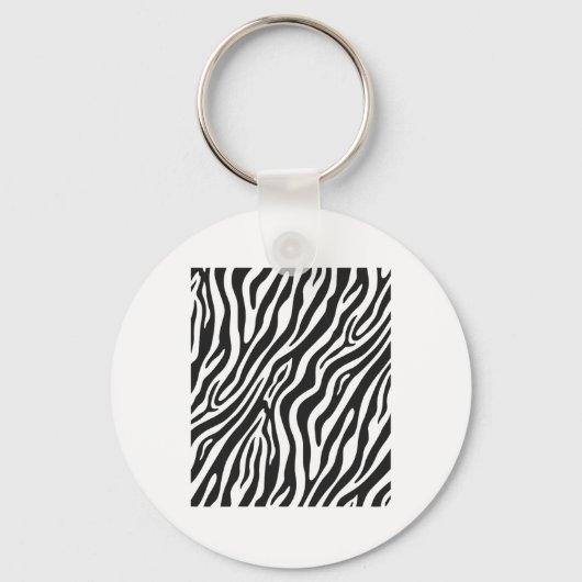 Zebra Patroon Grappig Grafisch Sleutelhanger (Voorkant)