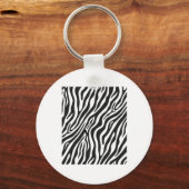 Zebra Patroon Grappig Grafisch Sleutelhanger (Voorkant)