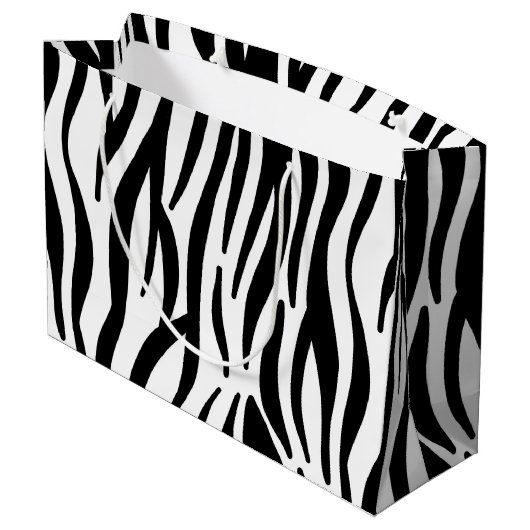 Zebra patroon groot cadeauzakje (Achterkant Gekanteld)