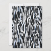 Zebra patroon met blauw kaart (Achterkant)