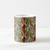 Zebra Patroon Regenboog Stripes Koffiemok (Center)