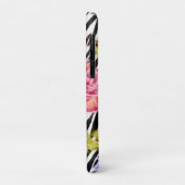 Zebra patroon roze bloemen en strepen Case-Mate iPhone case (Achterkant/links)