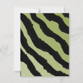 Zebra Patroon Verjaardags Uitnodiging (Achterkant)