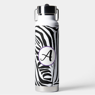 Zebra patroon waterfles
