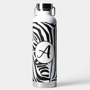Zebra patroon waterfles
