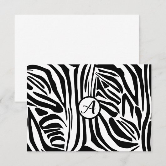 Zebra Pattern Advieskaart (Voorkant / Achterkant)