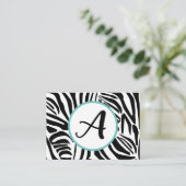 Zebra Pattern Advieskaart (Staand voorkant)