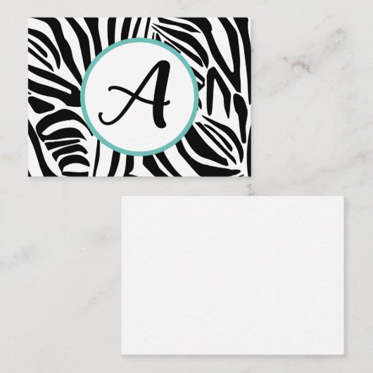 Zebra Pattern Advieskaart (Voorkant / Achterkant)