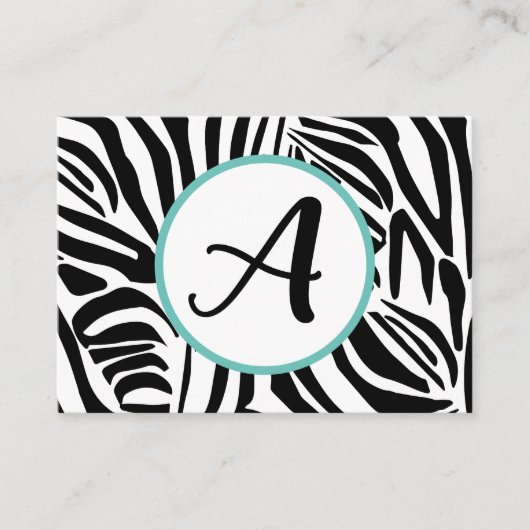 Zebra Pattern Advieskaart (Voorkant)