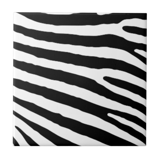 Zebra Pattern Animal Print Tegeltje (Voorkant)