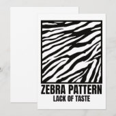 Zebra Pattern Bad Taste Mode Victim Kaart (Voorkant / Achterkant)