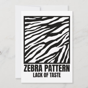 Zebra Pattern Bad Taste Mode Victim Kaart