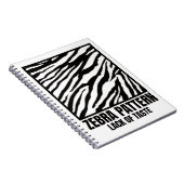 Zebra Pattern Bad Taste Mode Victim Notitieboek (Rechterzijde)