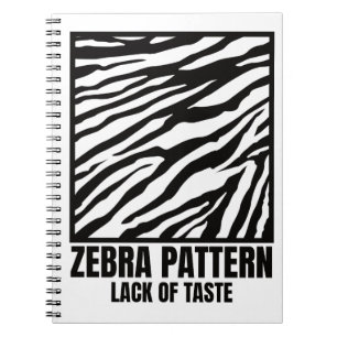 Zebra Pattern Bad Taste Mode Victim Notitieboek