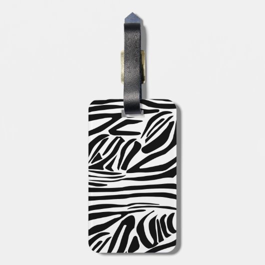 Zebra Pattern Bagagelabel (Achterkant verticaal)