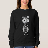 Zebra  Pattern Barcode Message Trui (Voorkant)