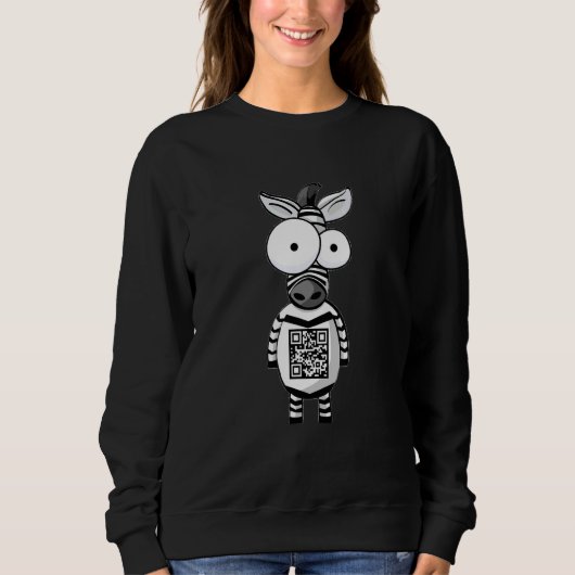 Zebra  Pattern Barcode Message Trui (Voorkant)