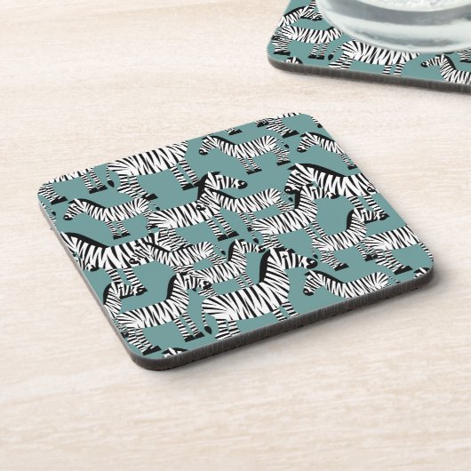 Zebra Pattern Bier Onderzetter (Linkerzijde)