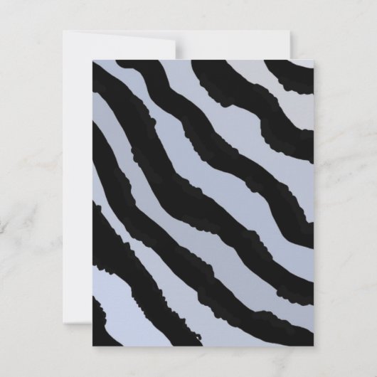 Zebra Pattern Birthday Invitation Kaart (Achterkant)