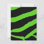 Zebra Pattern Birthday Invitation Kaart (Achterkant)