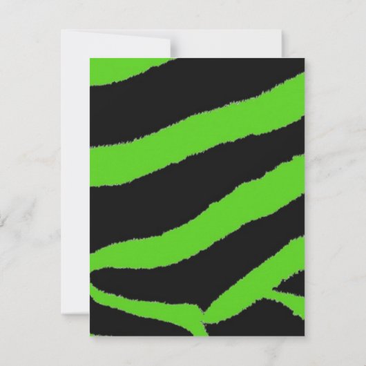 Zebra Pattern Birthday Invitation Kaart (Achterkant)