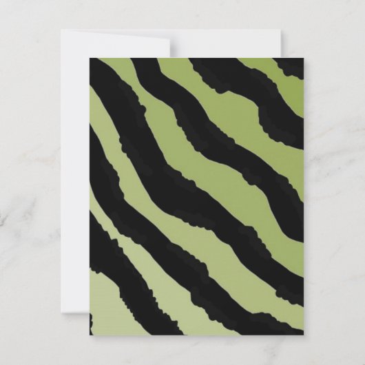 Zebra Pattern Birthday Invitation Kaart (Achterkant)
