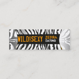 Zebra Pattern Bold Wild Profile Mini Visitekaartje