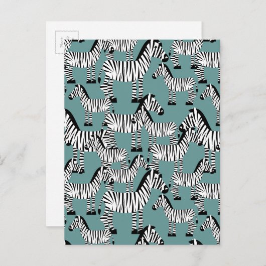 Zebra Pattern Briefkaart (Voorkant / Achterkant)