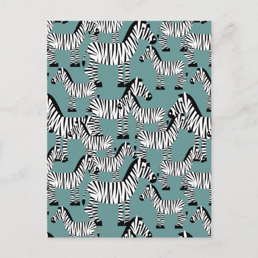 Zebra Pattern Briefkaart (Voorkant)