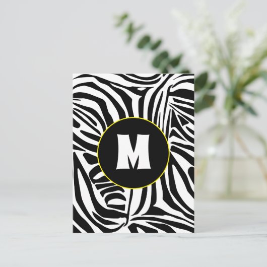 Zebra Pattern Briefkaart (Staand voorkant)