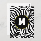 Zebra Pattern Briefkaart (Voorkant / Achterkant)