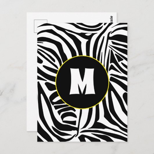 Zebra Pattern Briefkaart (Voorkant / Achterkant)