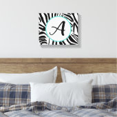 Zebra Pattern Canvas Afdruk (Insitu (Slaapkamer))