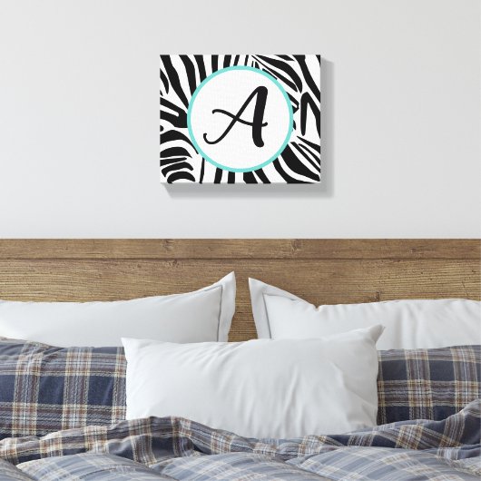 Zebra Pattern Canvas Afdruk (Insitu (Slaapkamer))
