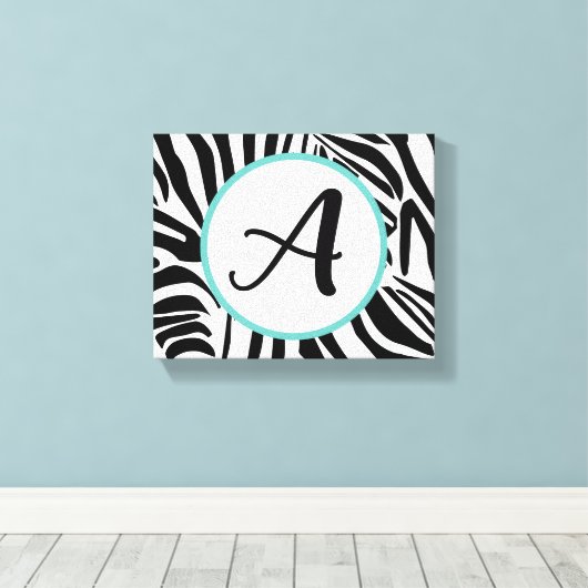 Zebra Pattern Canvas Afdruk (Insitu (Houten vloer))