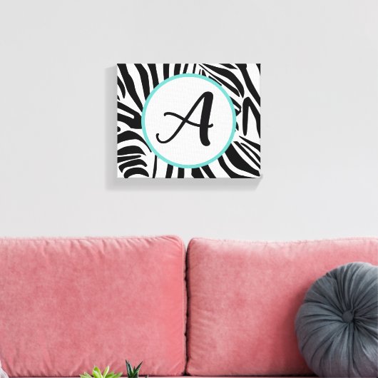 Zebra Pattern Canvas Afdruk (Insitu (Woonkamer))