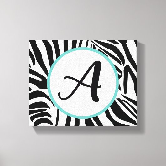 Zebra Pattern Canvas Afdruk (Voorkant)