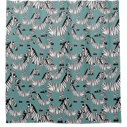 Zebra Pattern Douchegordijn (Voorkant)