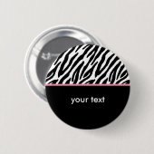 Zebra Pattern en Hot Pink Ronde Button 5,7 Cm (Voorkant /achterkant)