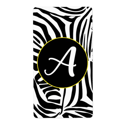 Zebra Pattern Etiket (Voorkant)