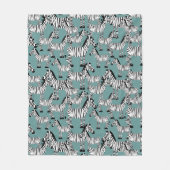 Zebra Pattern Fleece Deken (Voorkant)