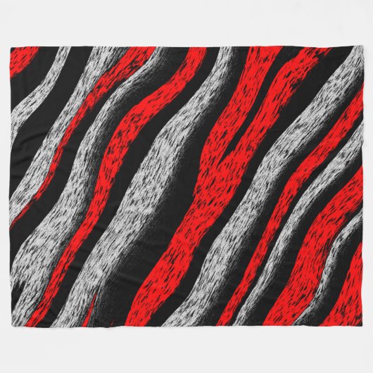 Zebra Pattern Fleece Deken (Voorkant (Horizontaal))