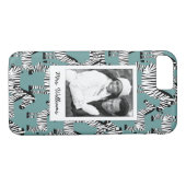 Zebra Pattern | Foto en naam toevoegen Case-Mate iPhone Case (Achterkant (Horizontaal))